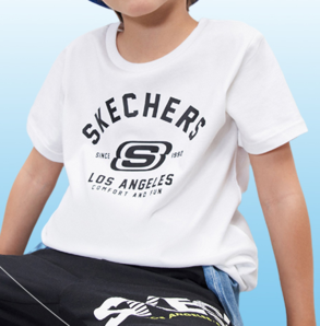 Skechers 斯凯奇 男童logo印花T恤