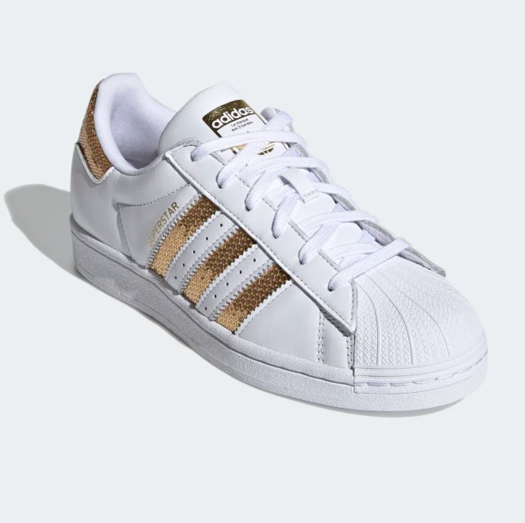 adidas originals superstar 金边金尾女款贝壳头板鞋