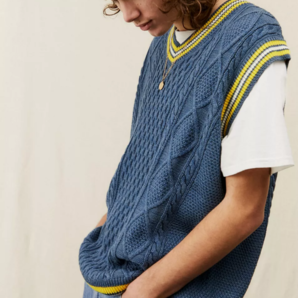 UO Blue V-Neck Sweater Vest