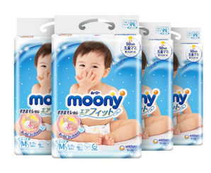 预售！moony 婴儿纸尿裤 M64片*4