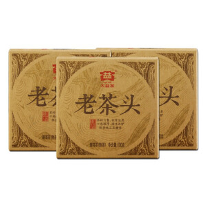 TAETEA 大益 普洱茶 熟茶 2014年老茶头 100g*3盒