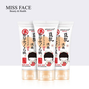 屈臣氏有售！Miss face 豆乳洗面奶 100g 