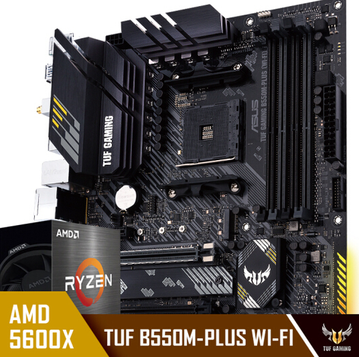 16日0点asus华硕tufgamingb550mpluswifi主板amd锐龙r55600xcpu处理器