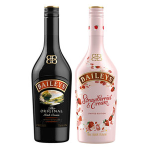 爱尔兰进口 Baileys百利甜酒 原味+草莓味 700ml*2瓶