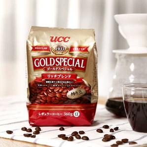 日本进口！UCC 悠诗诗 精选阿拉比卡 金牌风味咖啡豆 360g*2袋+凑单品