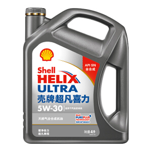 PLUS会员：Shell 壳牌 全合成机油 2代灰壳 Helix Ultra 5W-30 API SN级 4L
