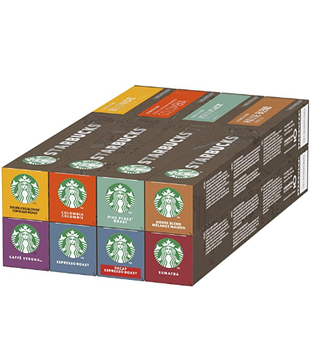 某猫06368starbucks星巴克nespresso胶囊咖啡8口味10粒8盒到手
