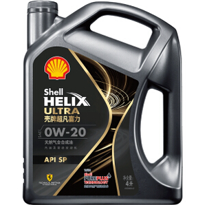 PLUS会员：Shell 壳牌 都市光影版灰壳 Helix Ultra 0W-20 API SP级 全合成机油 4L