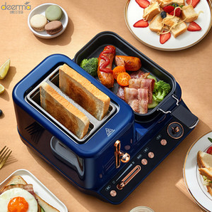德尔玛 烤/煎/蒸/炒 多功能全自动早餐机