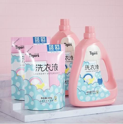温和洁净!六只小虎 洗衣液套装 8.6斤