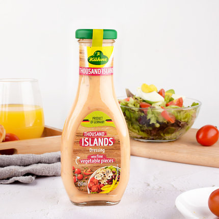 酸甜口感kühne冠利香草千岛沙拉酱250ml