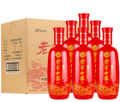 luzhoulaojiao 泸州老窖 老窖世家喜庆装52度 500ml*6瓶