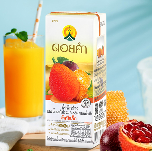 泰国皇室直属doikhamnfc鲜榨果汁饮料200ml4盒