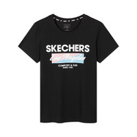 SKECHERS 斯凯奇 L320W001 女款针织运动T恤