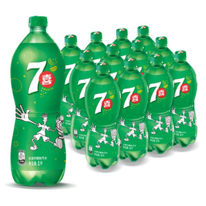 PLUS会员：7-Up 七喜 7UP 柠檬味 汽水碳酸饮料 1L*12瓶 整箱装 百事出品