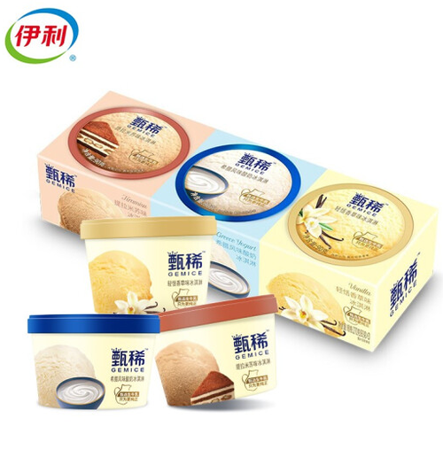 奶味浓郁yili伊利甄稀雪糕冰淇淋90g3杯