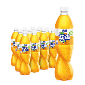 Fanta 芬达 无糖零卡 橙味汽水 碳酸饮料 500/600ml*12瓶