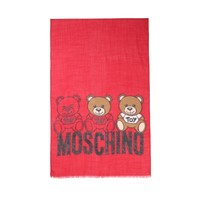 MOSCHINO 莫斯奇诺 M229703330 小熊Logo经典围巾