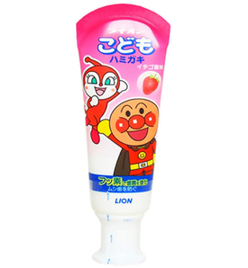 LION 狮王 儿童牙膏 面包超人 草莓味 40g