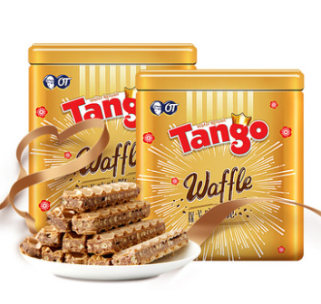 tango 奥朗探戈 咔咔脆巧克力夹心威化饼干325g