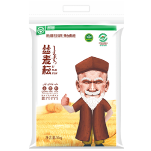 地理标志产品！ 奇台 丝麦耘 特制一等新疆中筋粉全麦面粉 5kg