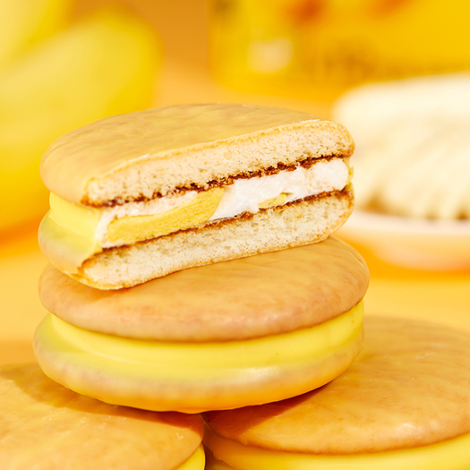 好丽友派香蕉牛奶味6枚3盒