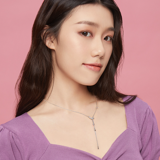 chow tai seng 周大生 女士星月颈链 s925银