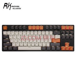 RK987机械键盘热插拔轴游戏键盘无线2.4G有线蓝牙三模电脑外设笔记本办公键盘87键PBT键帽白色背光黑色红轴