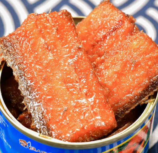 肉质细腻渔人百味五香带鱼罐头100g4罐