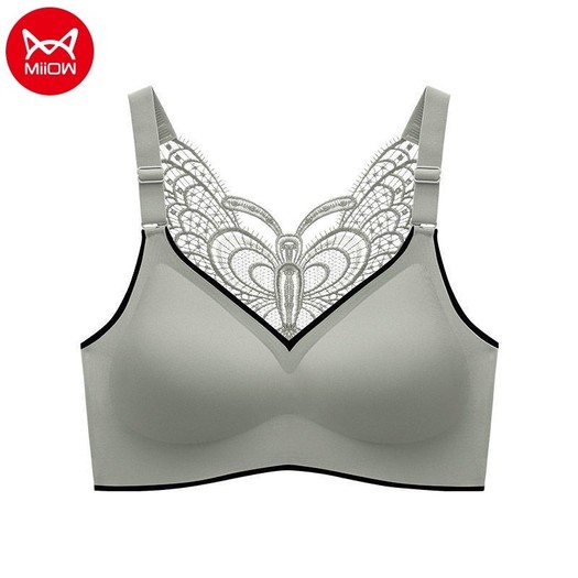 猫人 女士蝴蝶美背撞色文胸