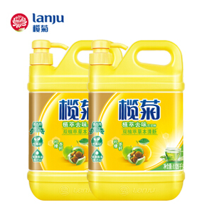 榄菊 柠檬茶籽洗洁精 1.125kg*2瓶