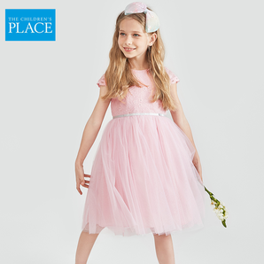The Children's Place  女童刺绣蕾丝甜美礼服连衣裙（110~150码）2色