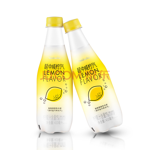 延中咸柠汽清柠盐汽水饮料410ml12瓶整箱