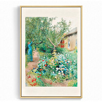 上品印画 拉尔森马斯兰德花园B  欧式沙发背景墙客厅挂画装饰画 32x42cm 油画布