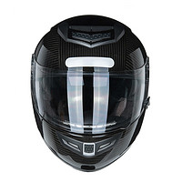 ZEUS 瑞狮 摩托车男女碳纤维四季双镜片全盔 碳布色 XL
