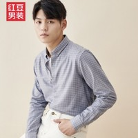 Hodo 红豆 男士磨毛休闲长袖衬衫 DXINC015S