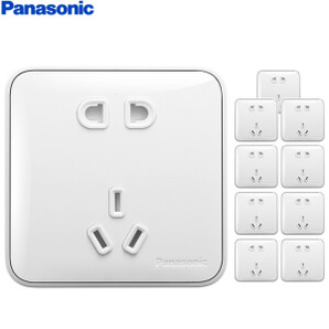 PLUS会员：Panasonic 松下 五孔插座 10支套装 一开单控