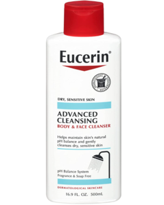 EUCERIN 优色林 Advanced Cleaning 敏感干皮沐浴露（面部可用）500ml  直邮含税到手￥55.95