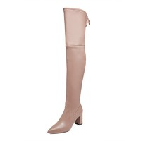 STUART WEITZMAN LESLEY 75系列 女士过膝长靴 WE0901346C-BRO