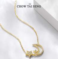 CHOW TAI SENG 周大生 S925星月同行锁骨链 