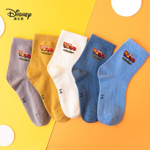 Disney 迪士尼 男童袜子 5双装