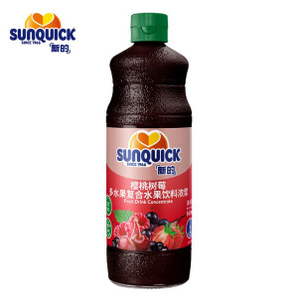 PLUS会员！新的 浓缩果汁饮料 樱桃树莓 840ml