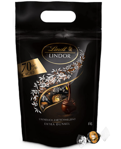 Lindt 瑞士莲 70%黑巧克力 软心巧克力球 80粒 1kg  142.15元含税直邮