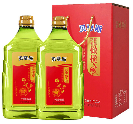 betis贝蒂斯葵花籽橄榄调和油食用油309l2礼盒装