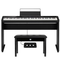 CASIO 卡西欧 电钢琴 PX-S3000BK 88键电钢琴套机（单机+琴架+三踏板）