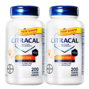 德国拜耳旗下 Citracal 柠檬酸钙维生素D 200片*2瓶