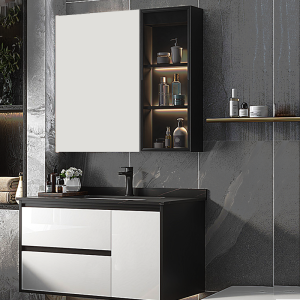 horow希箭mysg210908收纳储物带浴室镜烤漆浴室柜