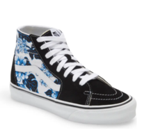 VANS万斯 Floral Blue SK8-HI Tapered Sneaker 中帮板鞋