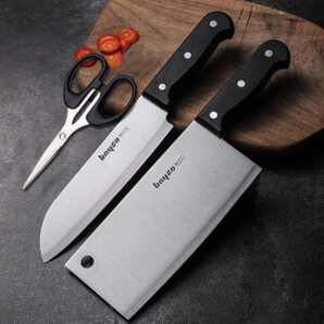bayco 拜格 不锈钢刀具 菜刀+料理刀+剪刀 3件套