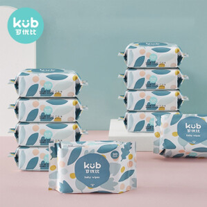 PLUS会员：kub 可优比 婴儿湿巾 20抽*10包